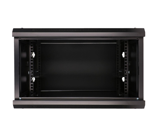 Extralink Szafka wisząca rack 6U 600x450 czarna szklane drzwi EX.7225 - 484915 - zdjęcie 2